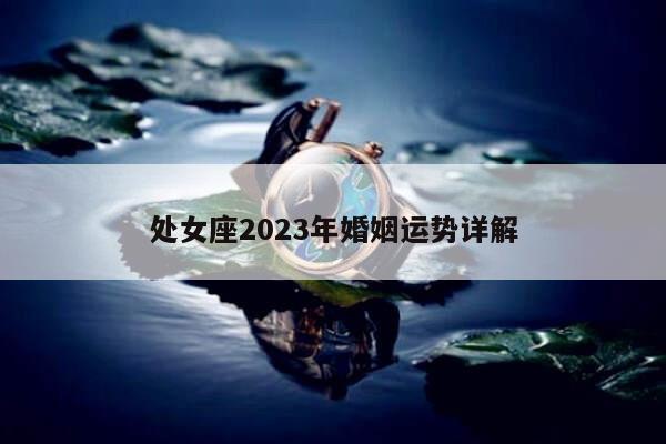 处女座2023年婚姻运势详解