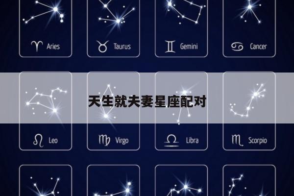 天生就夫妻星座配对