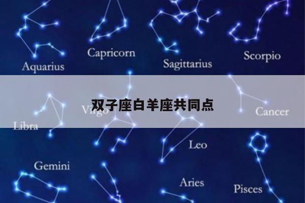 双子座白羊座共同点