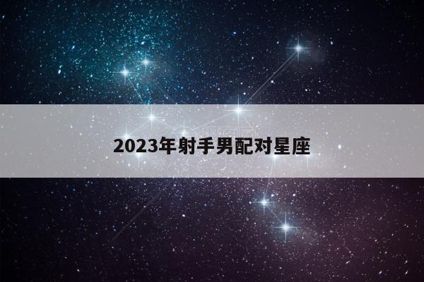 2023年射手男配对星座