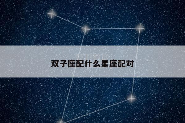 双子座配什么星座配对