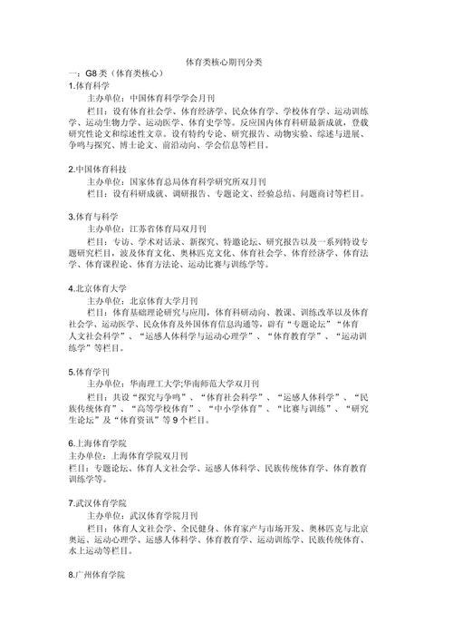 体育类专业期刊,体育类专业期刊有哪些